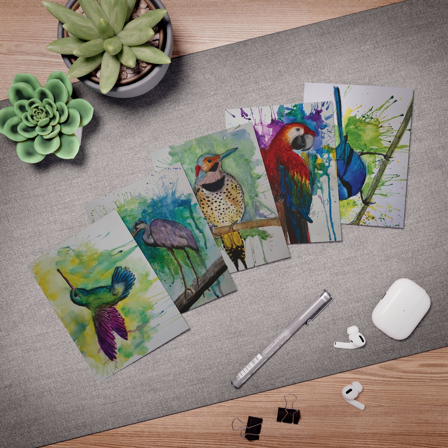 Natures Feathers Greeting Cards