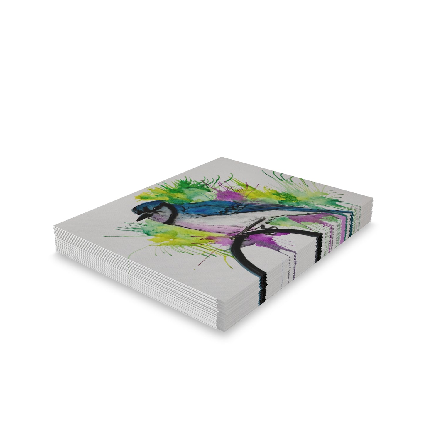 Vibrant Bird Watercolor Greeting Cards Set - 8, 16, 24 pcs