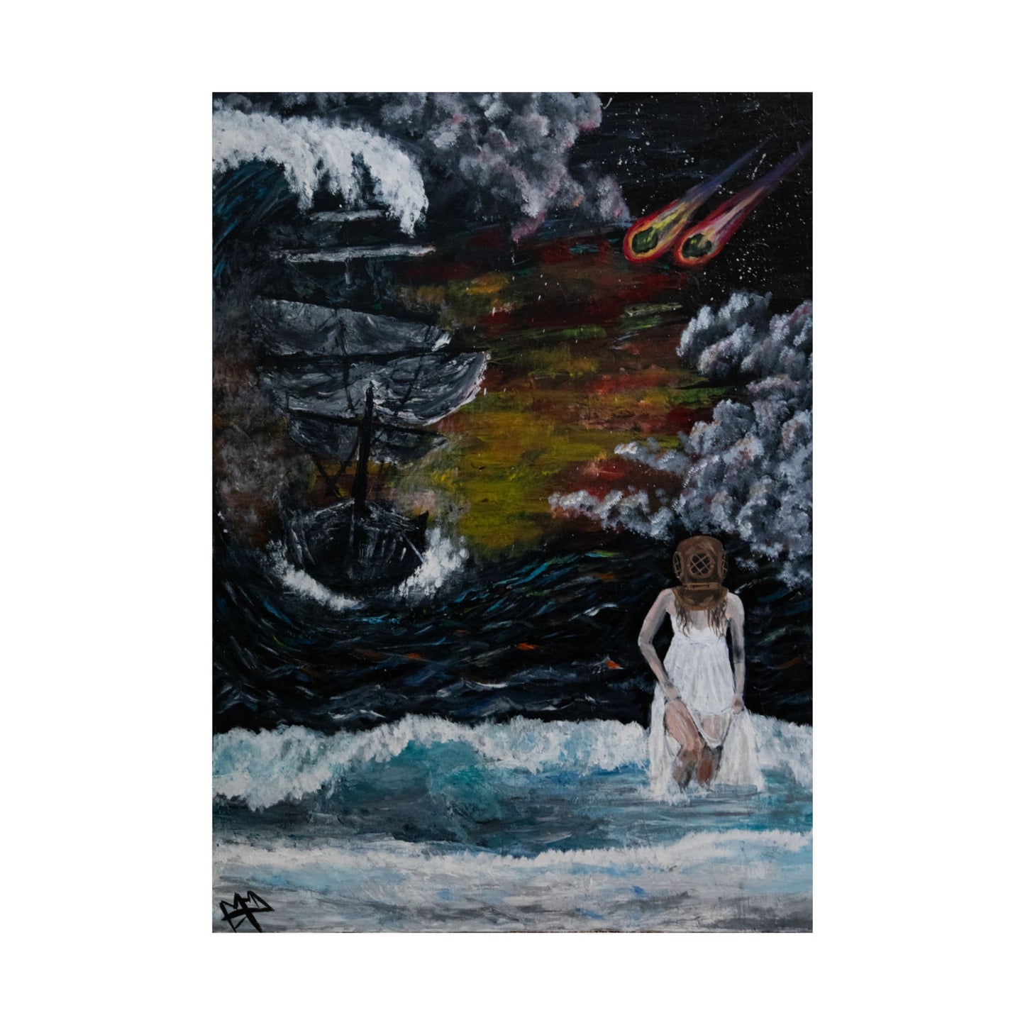 A beautifully crafted art photo print, ideal for nature and art lovers.  Painting turned into a photo print to hang on your own wall in your office space, home or anywhere you would like. Canvas and Poster Prints of meaningful Art.