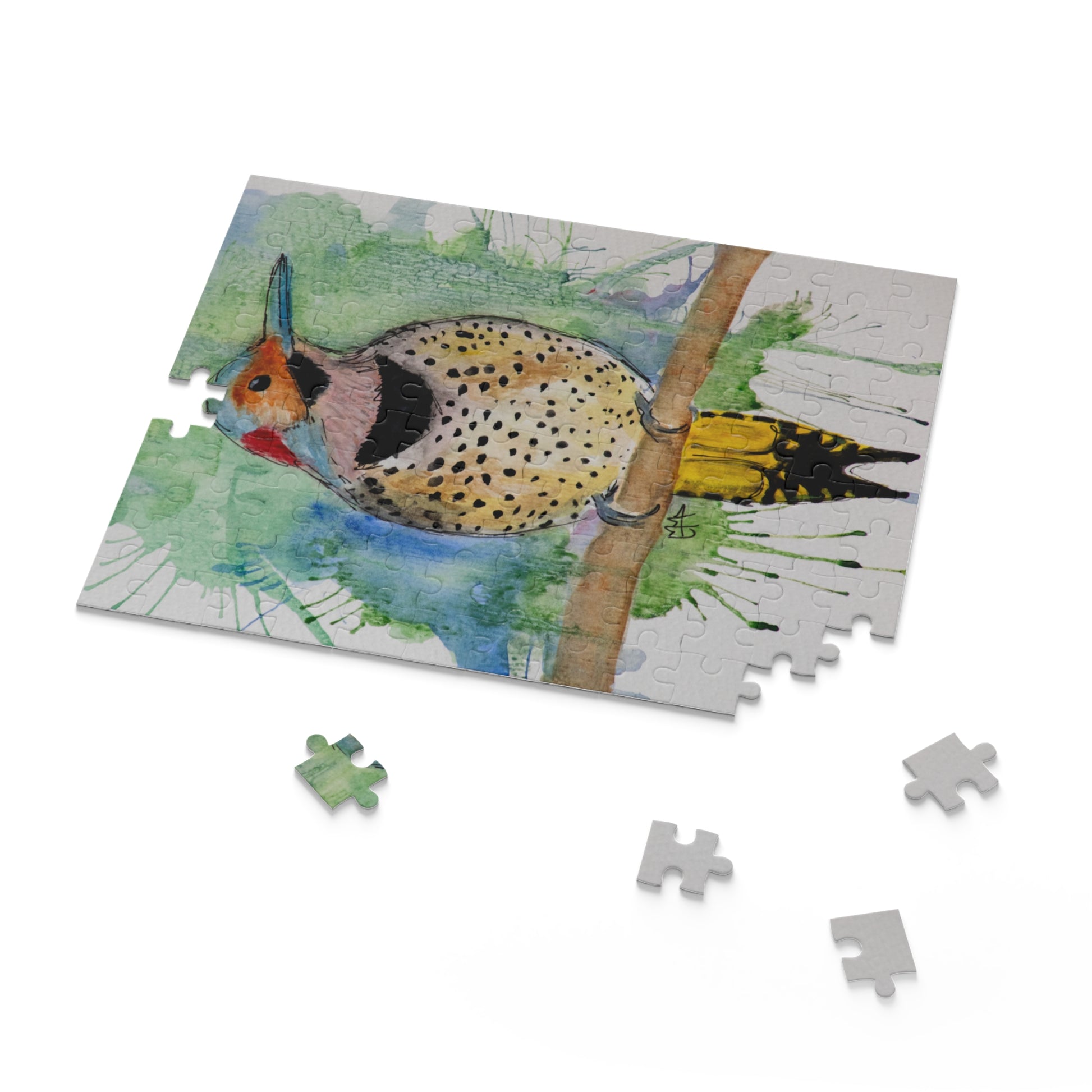 Bird Watercolor Artwork puzzles with beautiful art inspired by storytelling and nature. Beautiful puzzles and nature puzzles from my photos of my artwork. Creative puzzles with artistic puzzle photos. Painting Puzzles from my photos of nature puzzles.