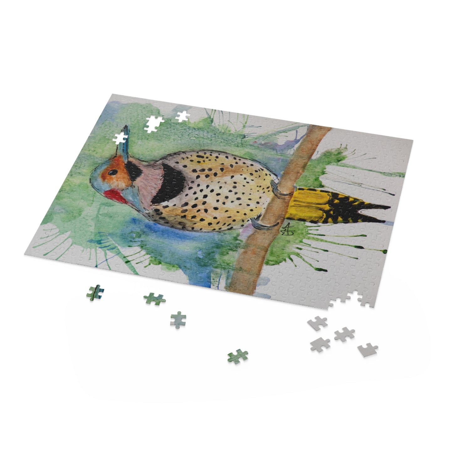 Bird Watercolor Artwork puzzles with beautiful art inspired by storytelling and nature. Beautiful puzzles and nature puzzles from my photos of my artwork. Creative puzzles with artistic puzzle photos. Painting Puzzles from my photos of nature puzzles.